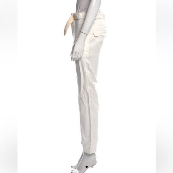 Isabel Marant Cream Straight Leg Pants matching belt and pockets Size 8 - Picture 7 of 11